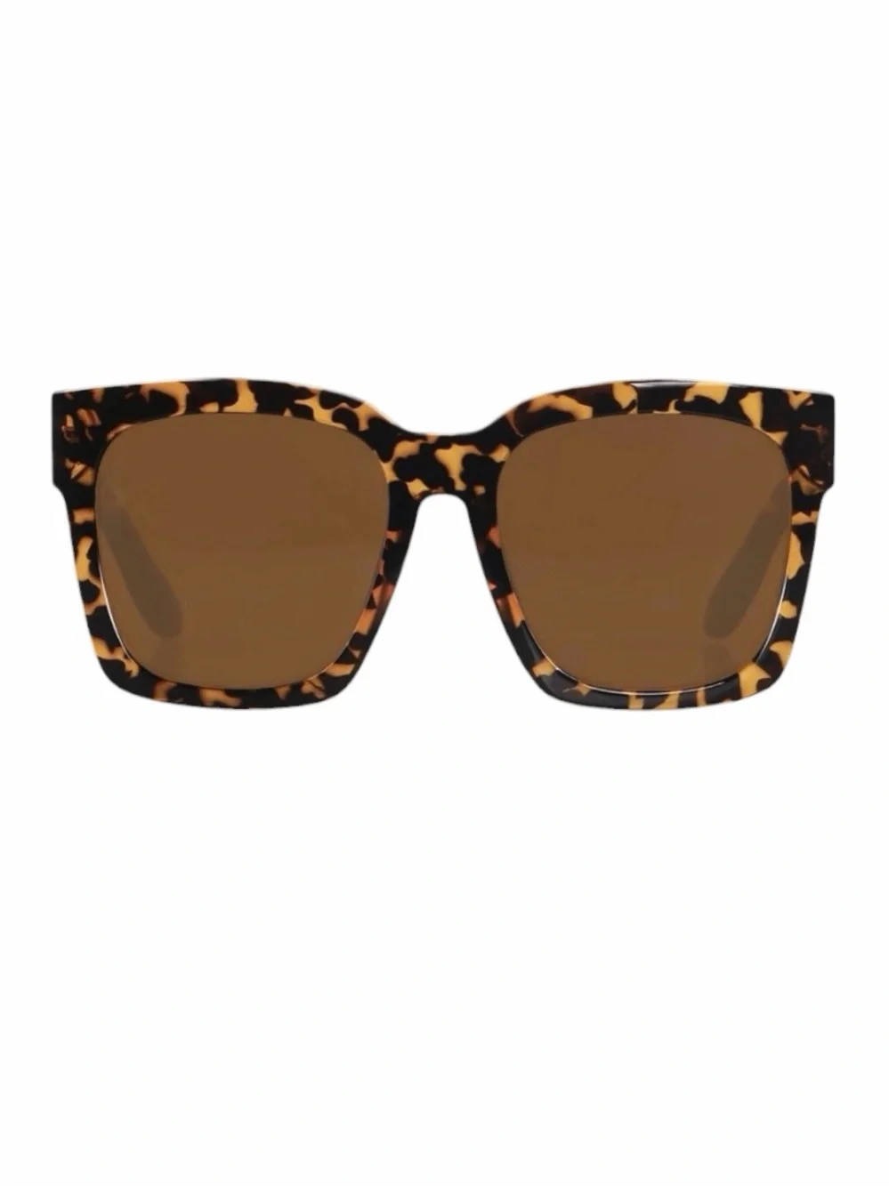 NWT 2 Pack Oversized Square  Frame Sunglasses -  matte black & tortoise